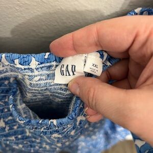 GAP Blue and White Textured Dress